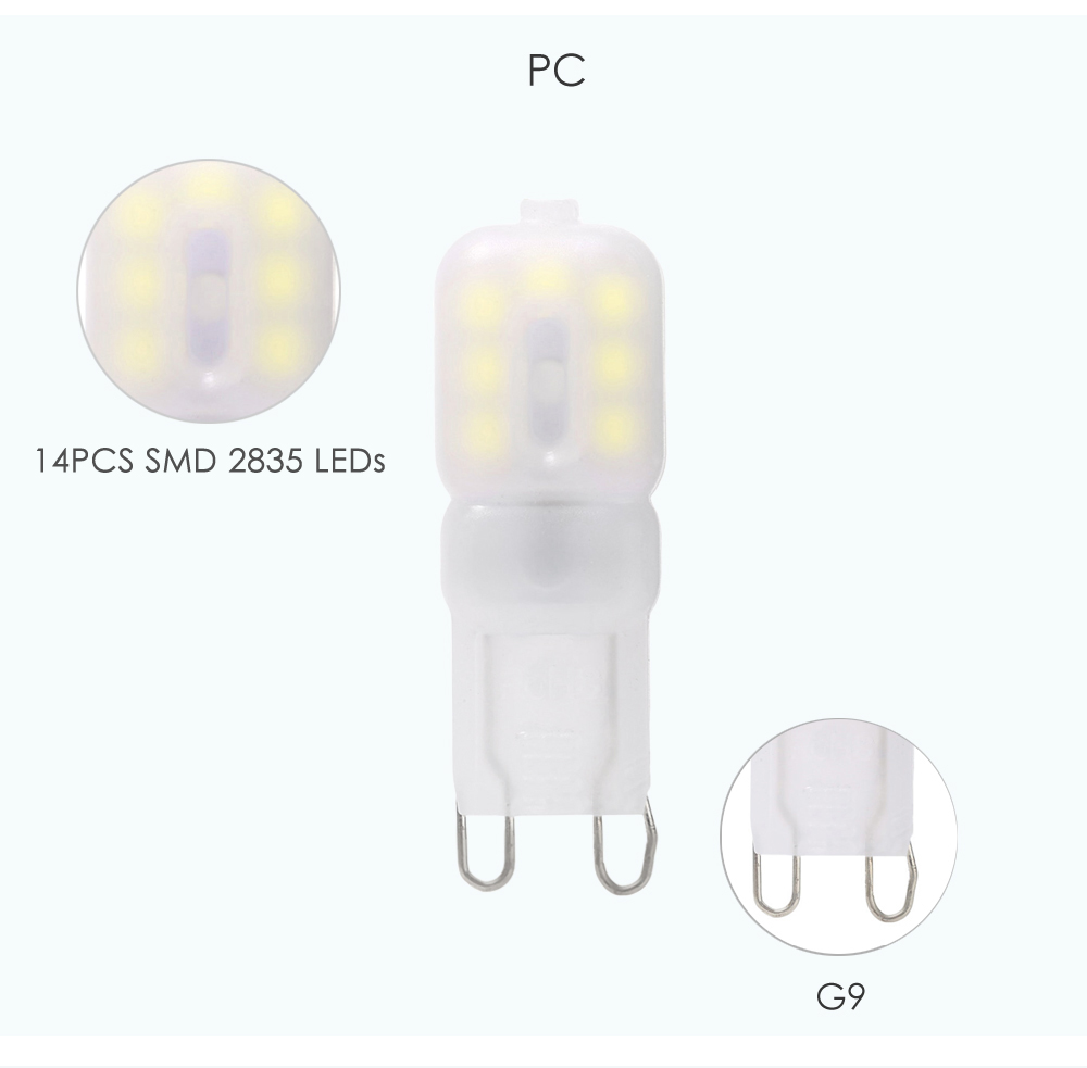 Lightme 10PCS G9 AC 110V 2.5W SMD 2835 LED Bulb Light Energy Saving Lamp with 14 LEDs