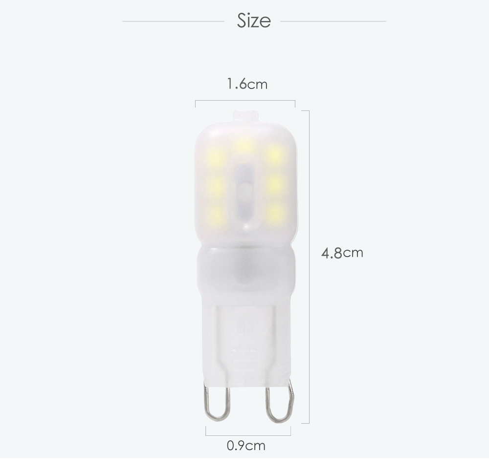 Lightme 10PCS G9 AC 110V 2.5W SMD 2835 LED Bulb Light Energy Saving Lamp with 14 LEDs