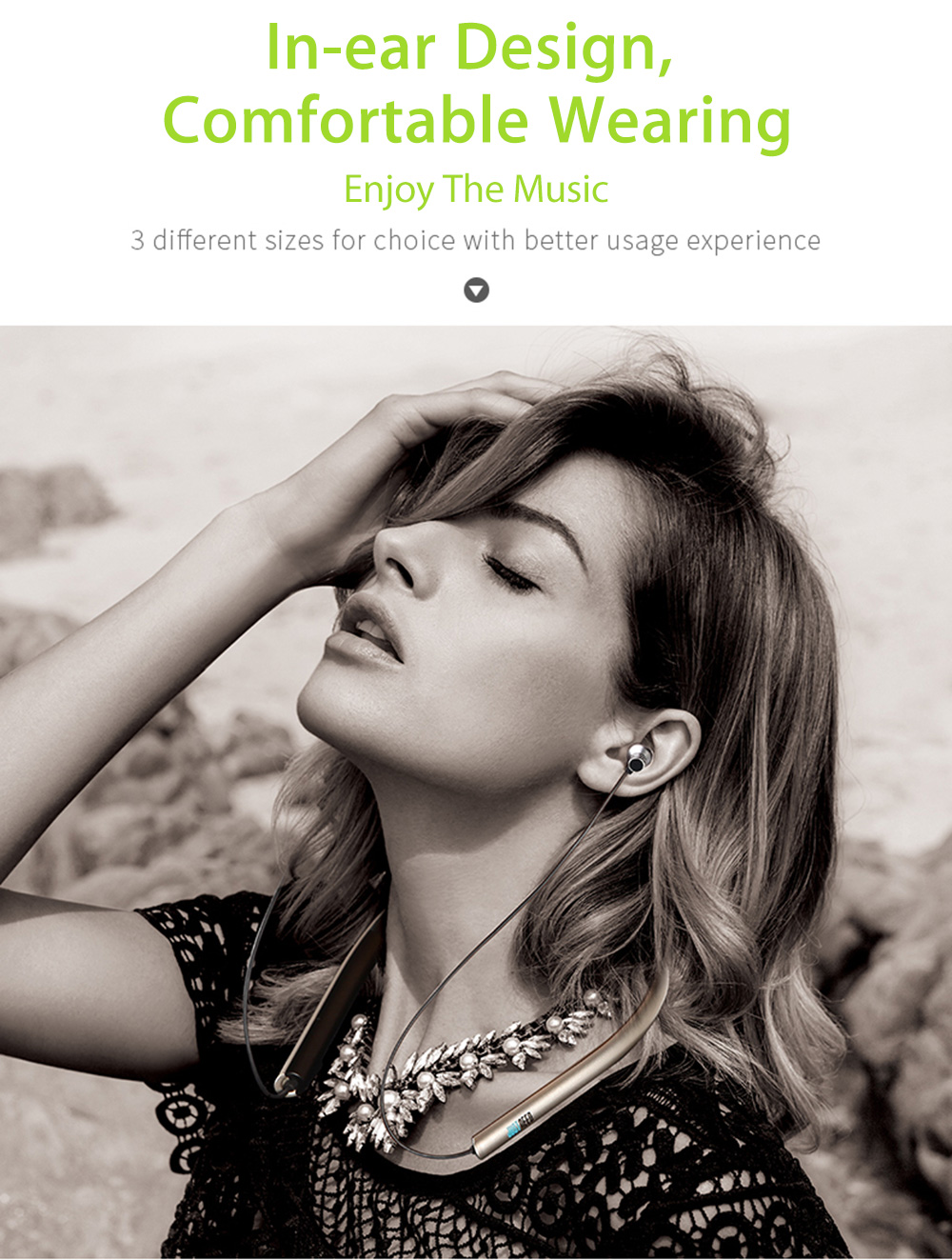 JUSTNEED M2 Neck Type Sport Bluetooth V4.1 Stereo Earphones JUSTNEED M2 Neck Type Sport Bluetooth V4.1 Stereo Earphones