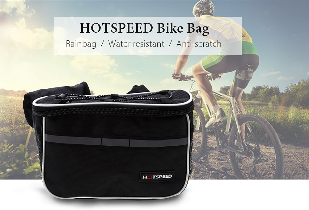 HOTSPEED Outdoor Bicycle Frame Tube Handlebar Bike Bag with Rain Cover Shoulder Strap HOTSPEED Outdoor Bicycle Frame Tube Handlebar Bike Bag with Rain Cover Shoulder Strap