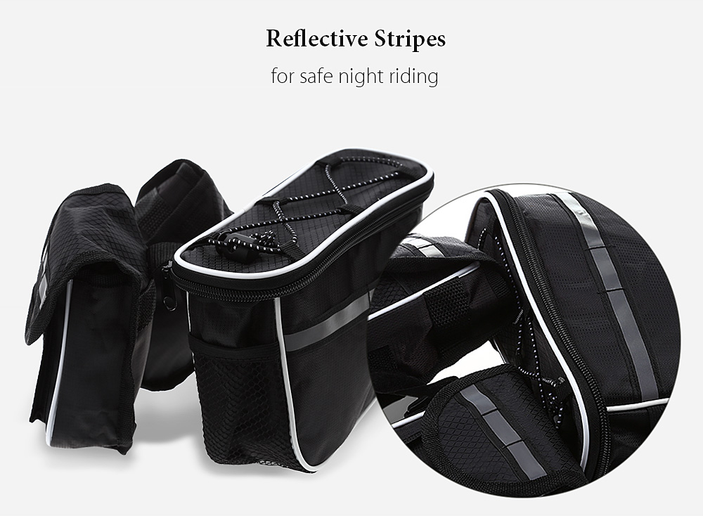 HOTSPEED Outdoor Bicycle Frame Tube Handlebar Bike Bag with Rain Cover Shoulder Strap HOTSPEED Outdoor Bicycle Frame Tube Handlebar Bike Bag with Rain Cover Shoulder Strap