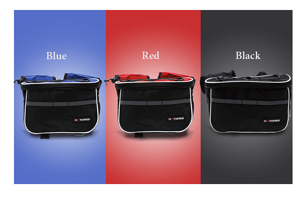 HOTSPEED Outdoor Bicycle Frame Tube Handlebar Bike Bag with Rain Cover Shoulder Strap HOTSPEED Outdoor Bicycle Frame Tube Handlebar Bike Bag with Rain Cover Shoulder Strap