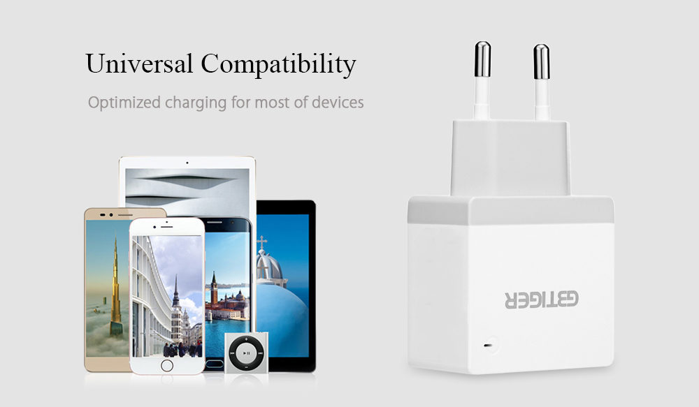 GBTIGER Universal 2 USB 5V 2.4A Multifunctional Quick Travel Adapter with LED Light GBTIGER Universal 2 USB 5V 2.4A Multifunctional Quick Travel Adapter with LED Light