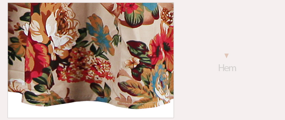 Vintage Lapel Floral Print Belt A-line Dress for Women Vintage Lapel Floral Print Belt A-line Dress for Women