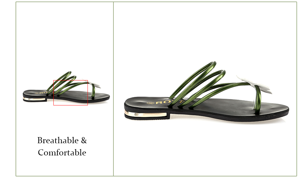 Sweet Floral Embellishment Flip-flop Beach Sandals for Women Sweet Floral Embellishment Flip-flop Beach Sandals for Women