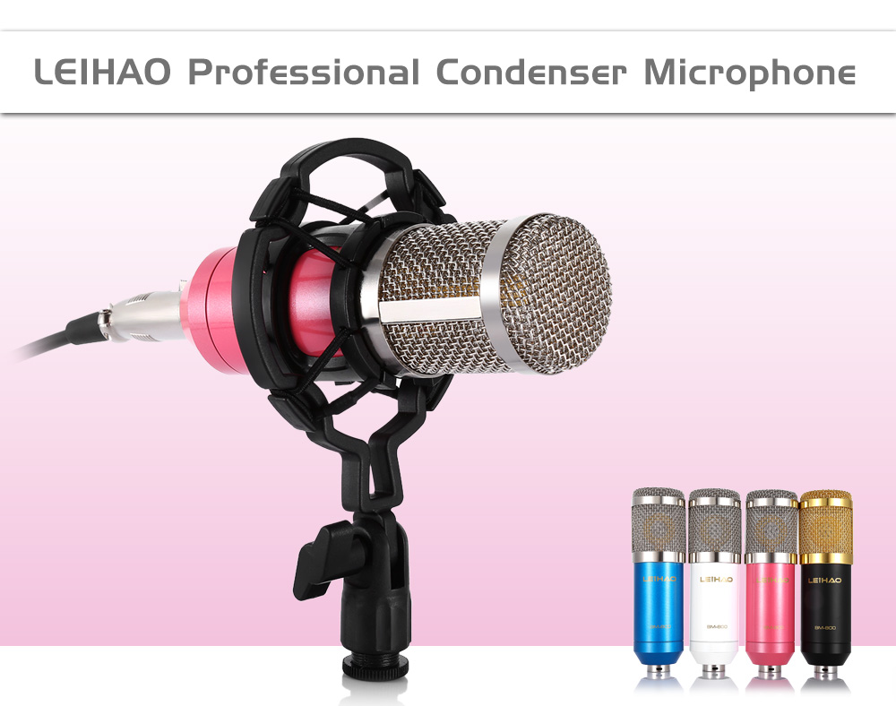 LEIHAO Professional Condenser Microphone Studio Broadcasting Recording