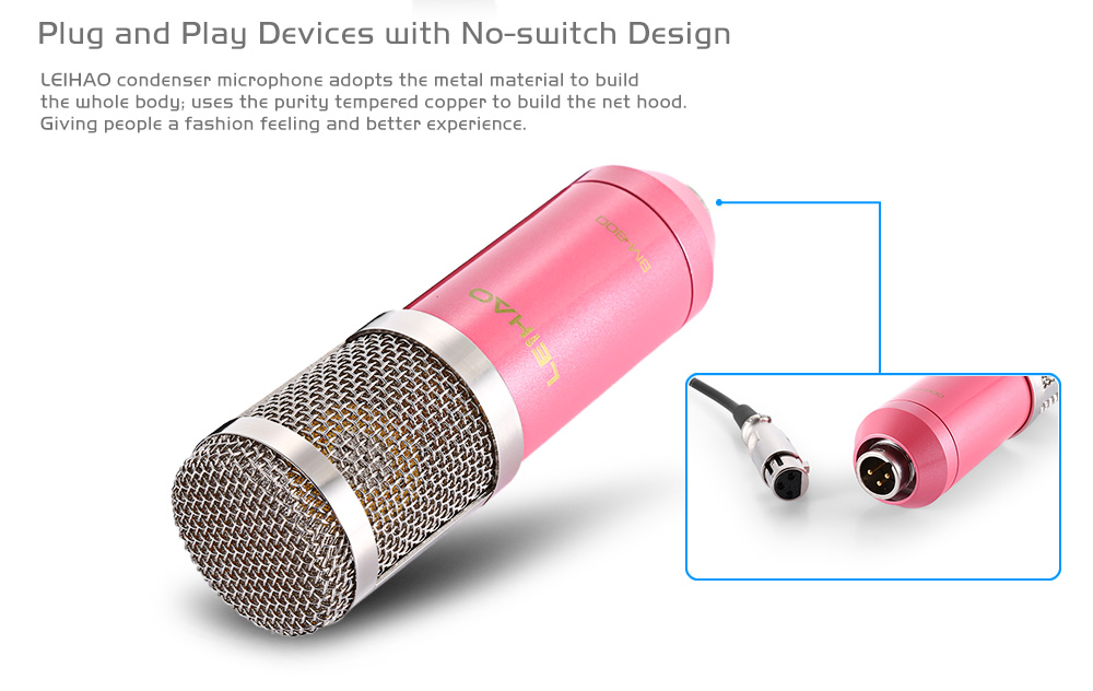 LEIHAO Professional Condenser Microphone Studio Broadcasting Recording LEIHAO Professional Condenser Microphone Studio Broadcasting Recording
