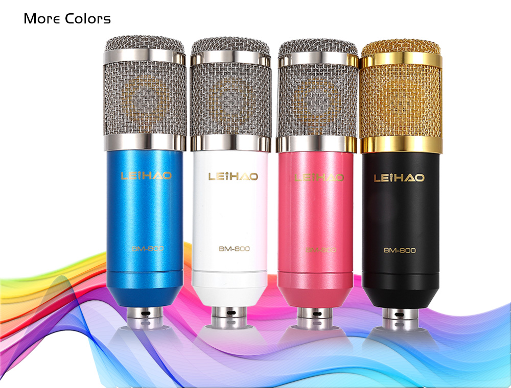 LEIHAO Professional Condenser Microphone Studio Broadcasting Recording