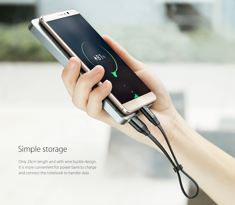 Baseus Nimble Type-C Transfer Data Synchronization Charging Cord 23cm Baseus Nimble Type-C Transfer Data Synchronization Charging Cord 23cm