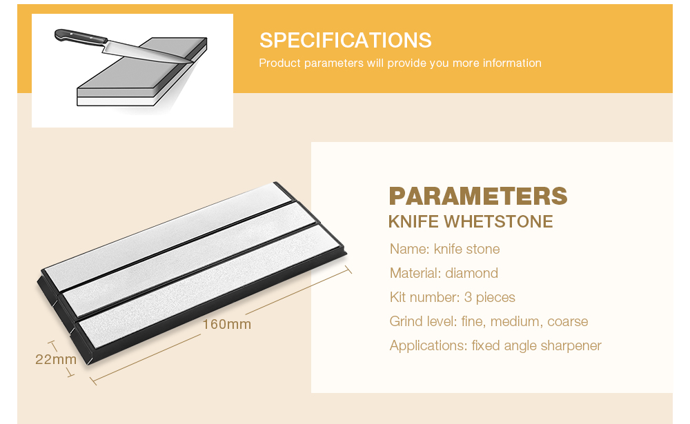 RUIXINPRO 3pcs Fixed Angle Diamond Sharpener Knife Whetstone RUIXINPRO 3pcs Fixed Angle Diamond Sharpener Knife Whetstone
