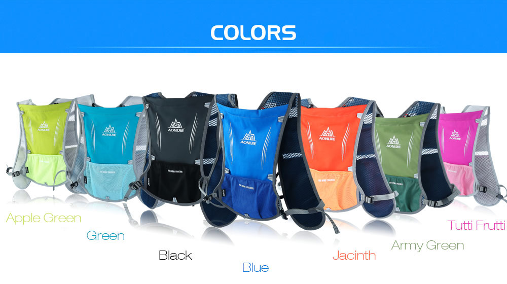 AONIJIE Outdoor 5L Running Backpack Hiking Cycling Lightweight Sport Bag for 1.5L Waterbag AONIJIE Outdoor 5L Running Backpack Hiking Cycling Lightweight Sport Bag for 1.5L Waterbag