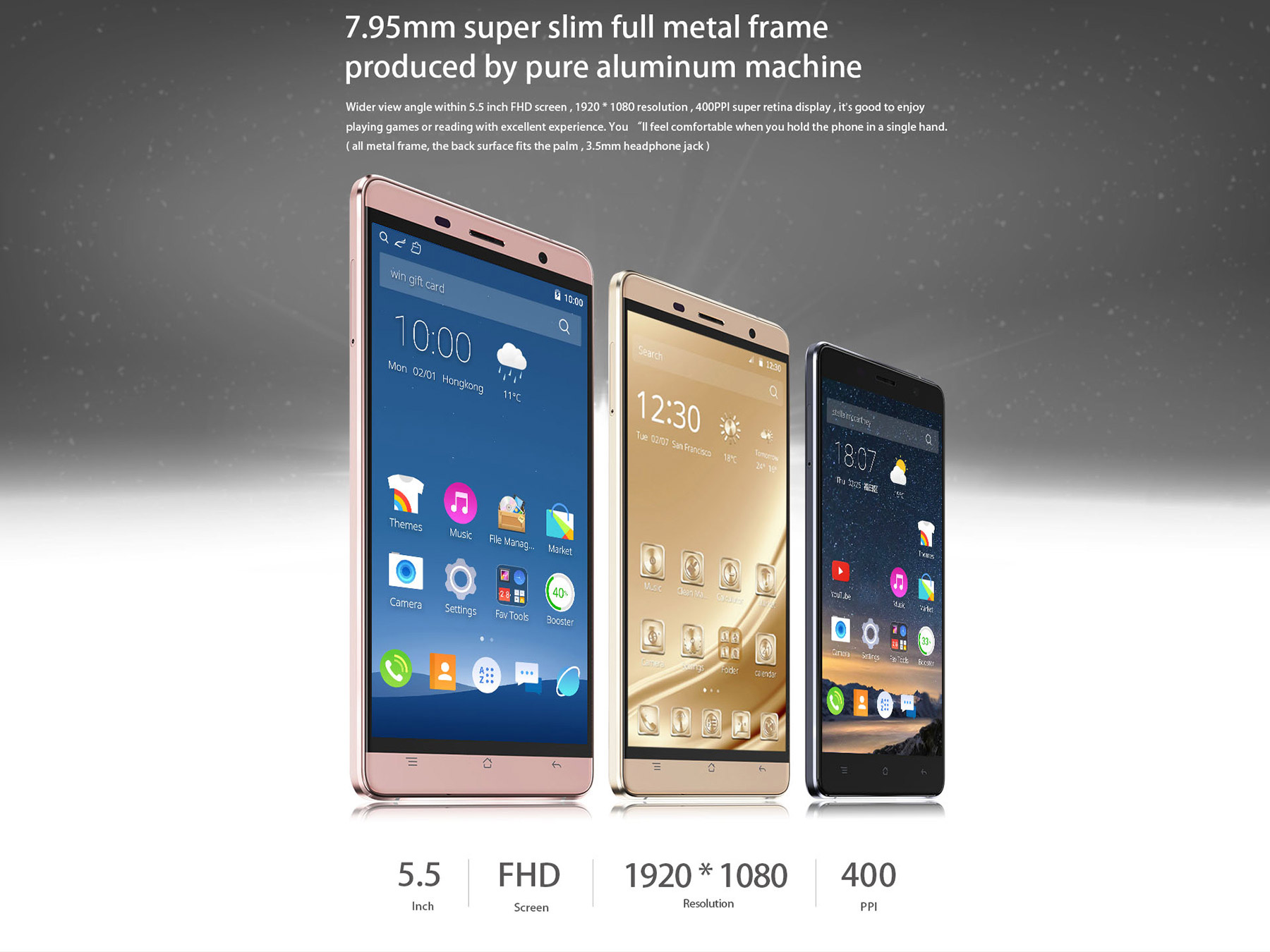 CUBOT Cheetahphone Android 6.0 4G Phablet 5.5 inch 2.5D Arc Screen MTK6753 64bit Octa Core 1.5GHz 3GB RAM 32GB ROM Touch ID 13.0MP Rear Camera 5G WiFi HotKnot