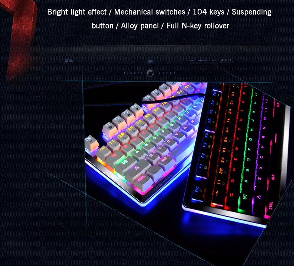 E - 3LUE K727 Gaming Mechanical Keyboard Wired with Colorful Backlight Full N-key Rollover E - 3LUE K727 Gaming Mechanical Keyboard Wired with Colorful Backlight Full N-key Rollover