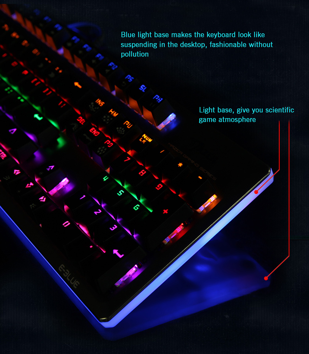 E - 3LUE K727 Gaming Mechanical Keyboard Wired with Colorful Backlight Full N-key Rollover E - 3LUE K727 Gaming Mechanical Keyboard Wired with Colorful Backlight Full N-key Rollover