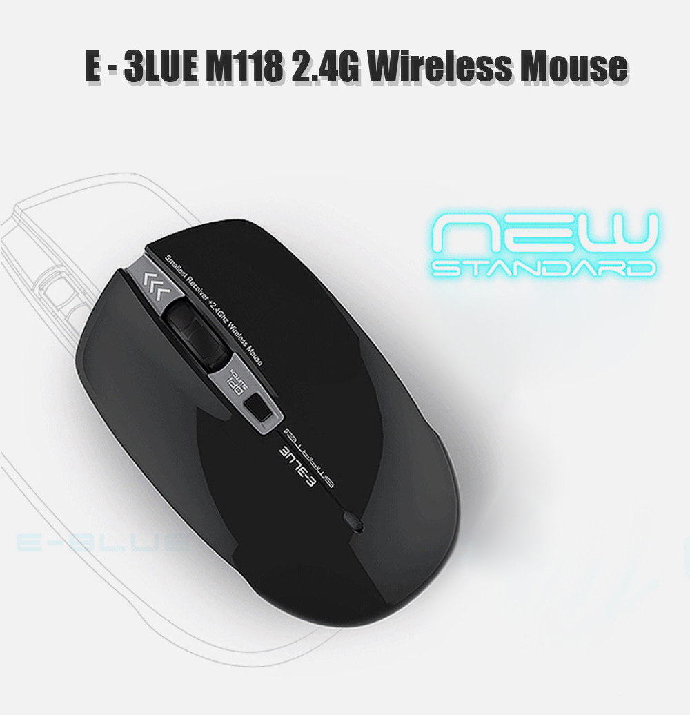 E - 3LUE M118 2.4G Wireless Mouse with Optical Sensor E - 3LUE M118 2.4G Wireless Mouse with Optical Sensor