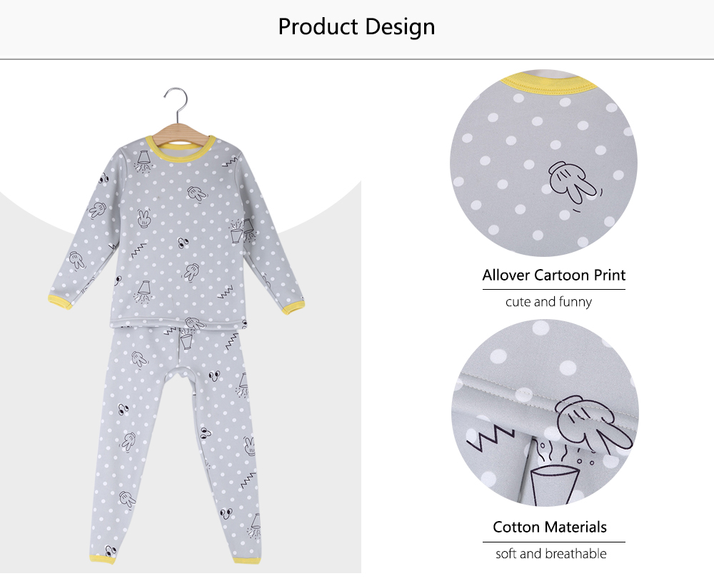Allover Print Long Sleeve Top Elastic Pants Unisex Baby Sleepwear Allover Print Long Sleeve Top Elastic Pants Unisex Baby Sleepwear