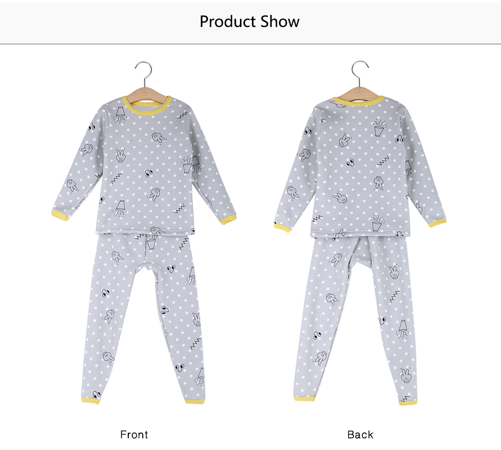 Allover Print Long Sleeve Top Elastic Pants Unisex Baby Sleepwear Allover Print Long Sleeve Top Elastic Pants Unisex Baby Sleepwear
