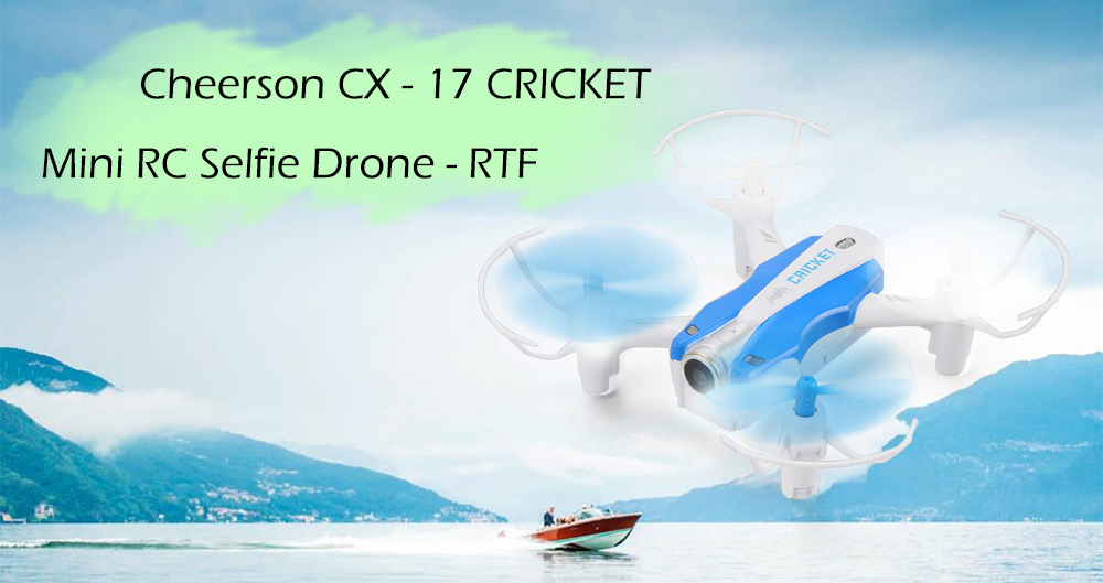 Cheerson CX - 17 CRICKET Mini RC Selfie Drone RTF WiFi FPV 0.3MP Camera / Hand Launching / G-sensor Control Cheerson CX - 17 CRICKET Mini RC Selfie Drone RTF WiFi FPV 0.3MP Camera / Hand Launching / G-sensor Control