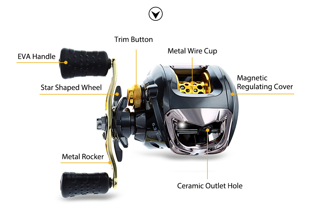 Exbert LG 12 + 1 Ball Bearings Right / Left Hand Water Drop Wheel Exbert LG 12 + 1 Ball Bearings Right / Left Hand Water Drop Wheel