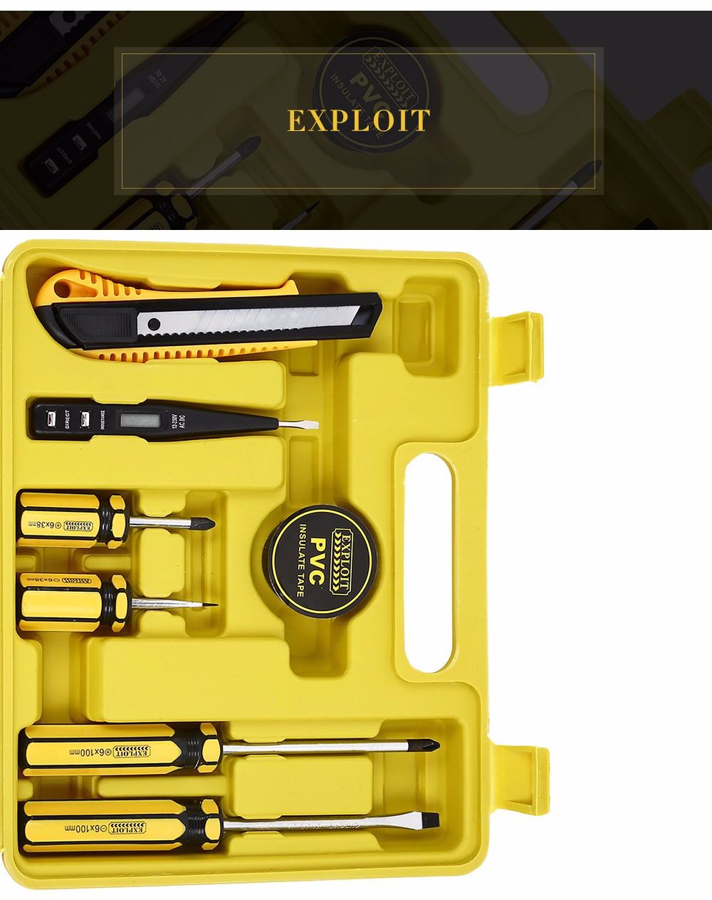 Exploit 12pcs Multifunctional Household Hardware Tools