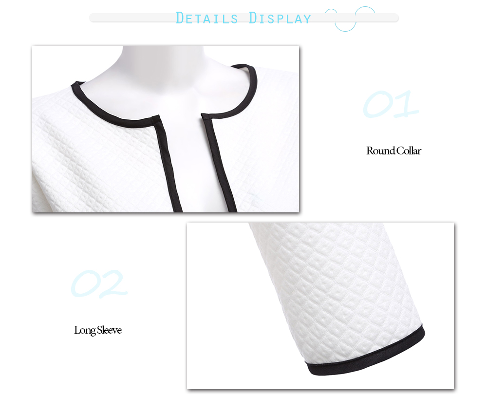 Trendy Round Collar Long Sleeve Decorative Pocket Zipper Coat for Women