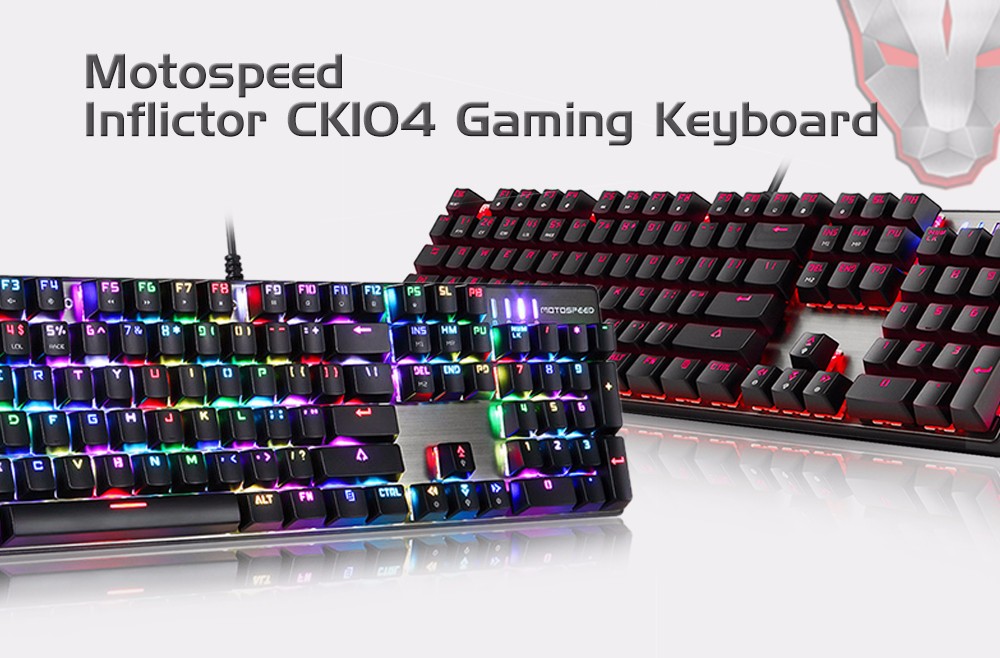 Motospeed Inflictor CK104 Gaming Mechanical Keyboard Ergonomic Virtual Keyboards with Backlight Motospeed Inflictor CK104 Gaming Mechanical Keyboard Ergonomic Virtual Keyboards with Backlight