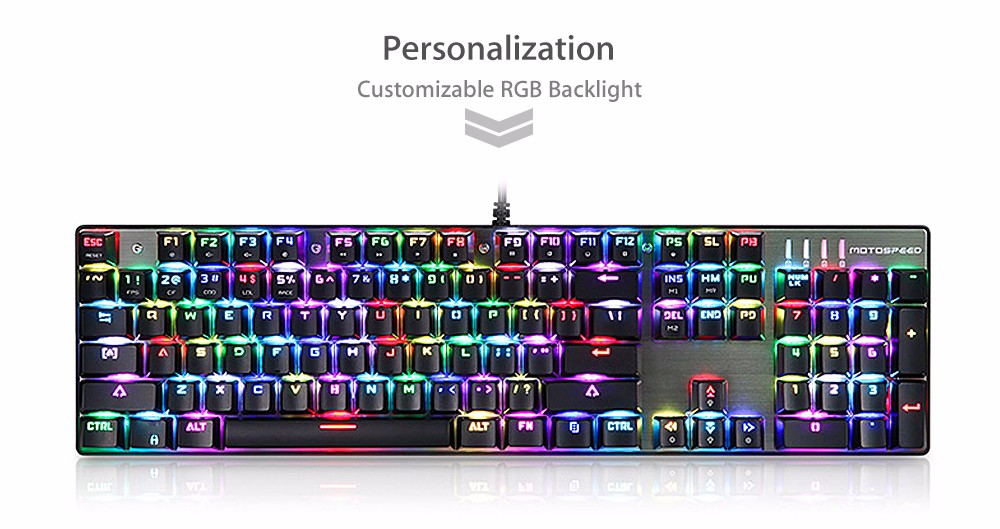 Motospeed Inflictor CK104 Gaming Mechanical Keyboard Ergonomic Virtual Keyboards with Backlight Motospeed Inflictor CK104 Gaming Mechanical Keyboard Ergonomic Virtual Keyboards with Backlight