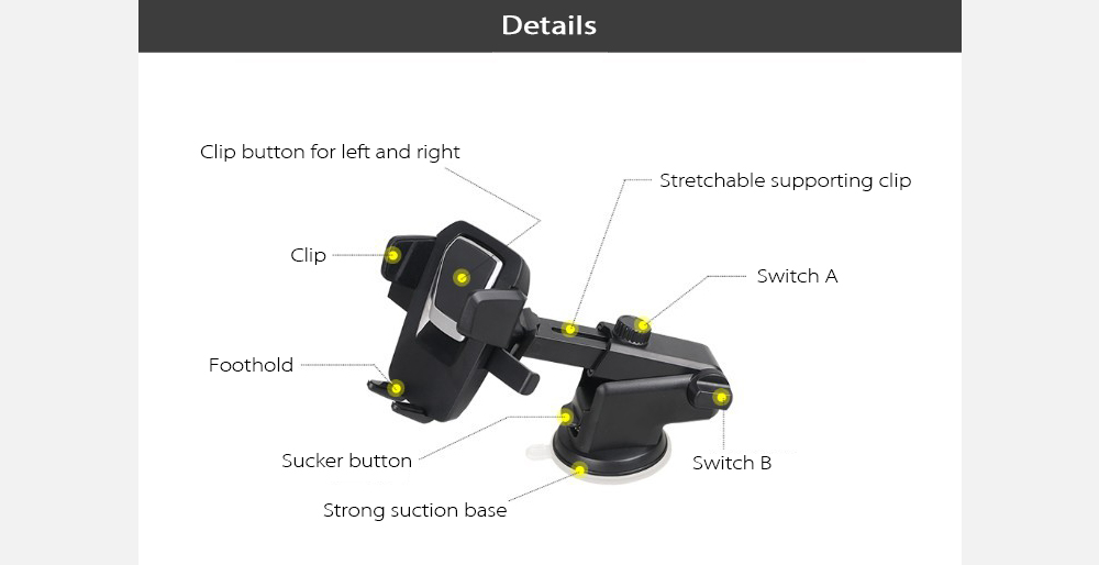 Kelima Car Multifunctional Navigator Phone Stand Kelima Car Multifunctional Navigator Phone Stand