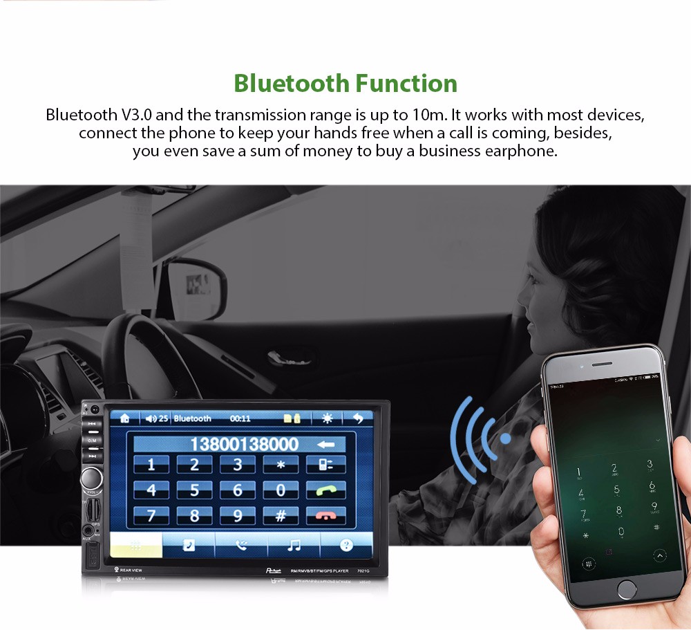 Rectangle 7021G 7 inch Bluetooth FM Radio GPS Car MP5 Player with European Map Rectangle 7021G 7 inch Bluetooth FM Radio GPS Car MP5 Player with European Map