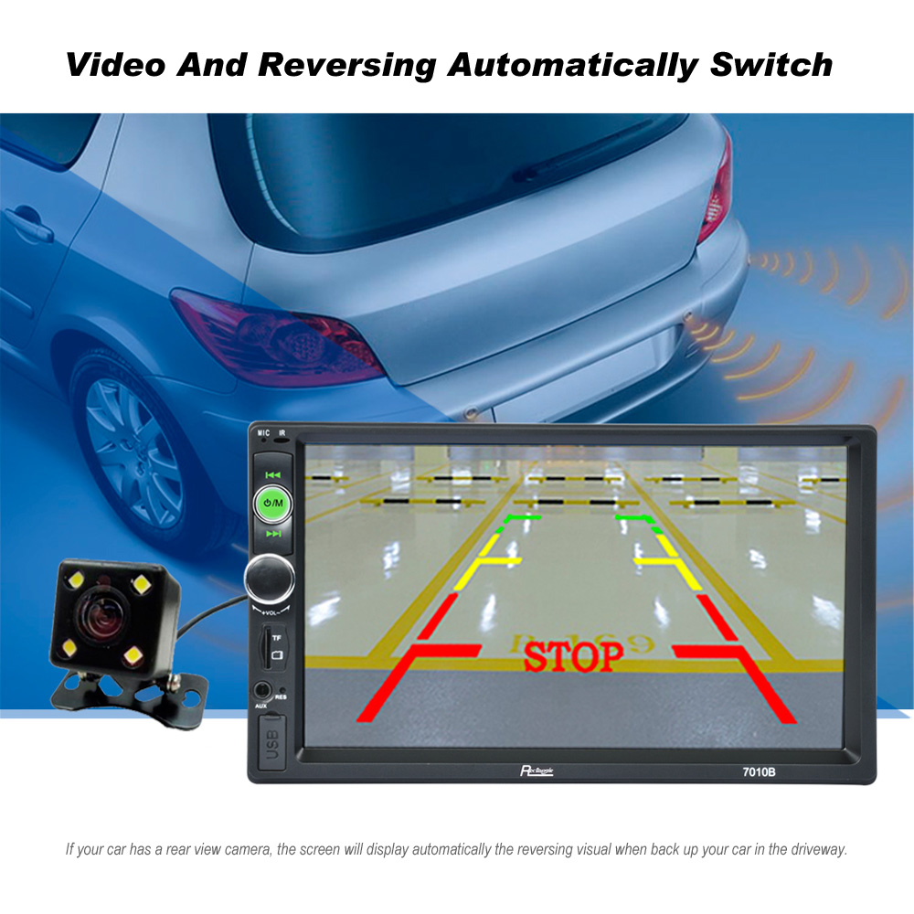 Rectangle 7010B 7 inch Bluetooth FM Radio Car MP5 Player with 720P Camera