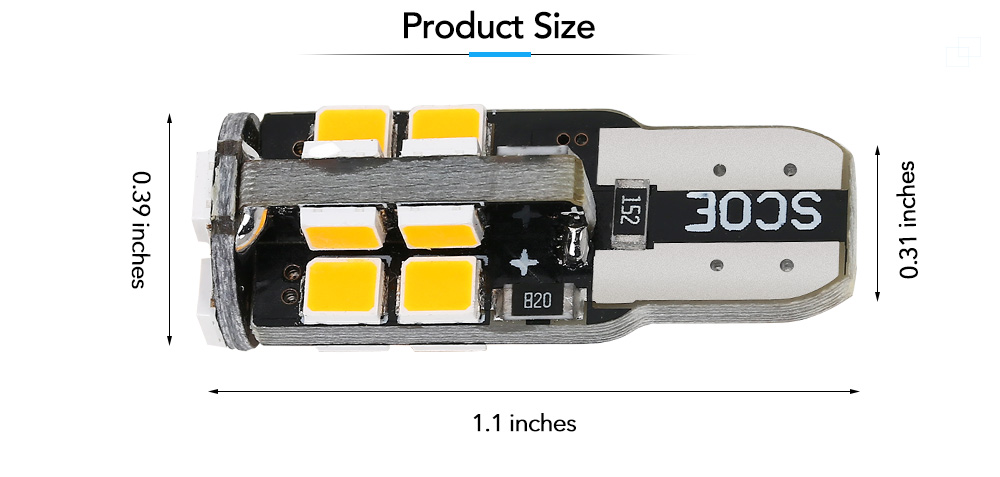SCOE T10 20C 20SMD LED Car Reading Lamp High Brightness Light