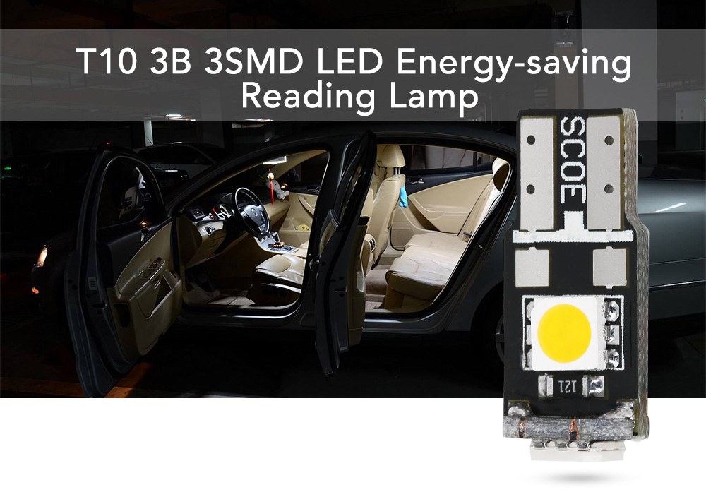 SCOE T10 3B 3SMD Car LED Bulbs Light Energy Saving Lamp