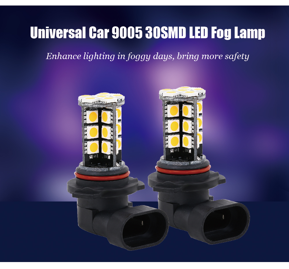 SCOE 2pcs 9005 30SMD DC 12V LED Lamp Bulbs Car Fog Driving Light