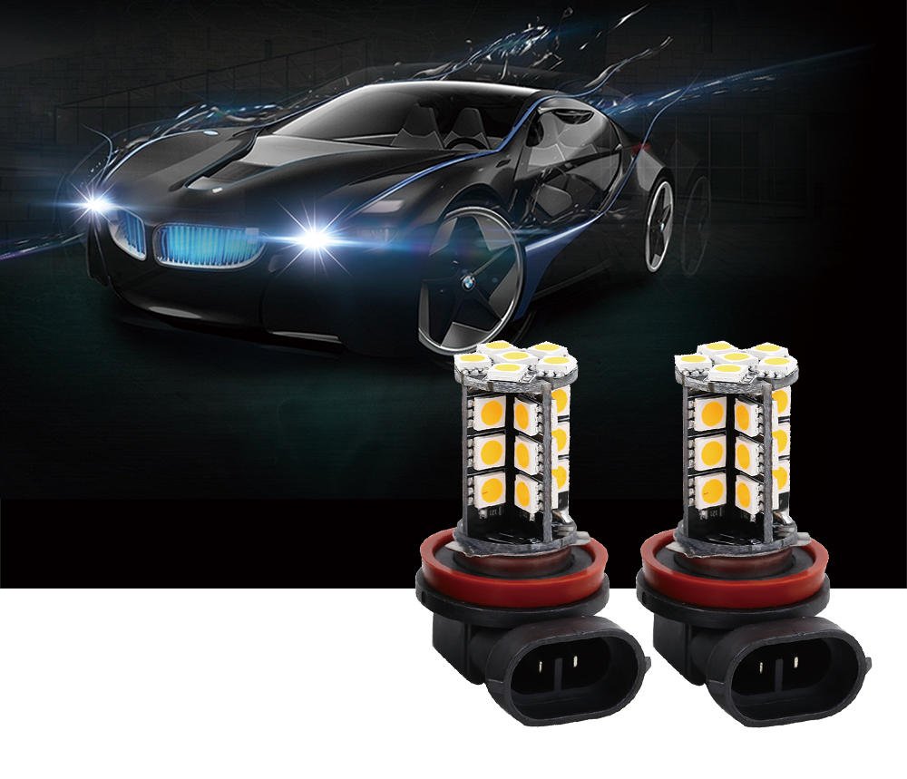 SCOE 2pcs H11 30SMD DC 12V Universal Car LED Fog Lamp Daytime Running Light