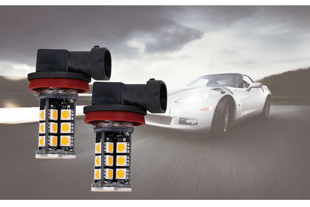 SCOE 2pcs H11 30SMD DC 12V Universal Car LED Fog Lamp Daytime Running Light