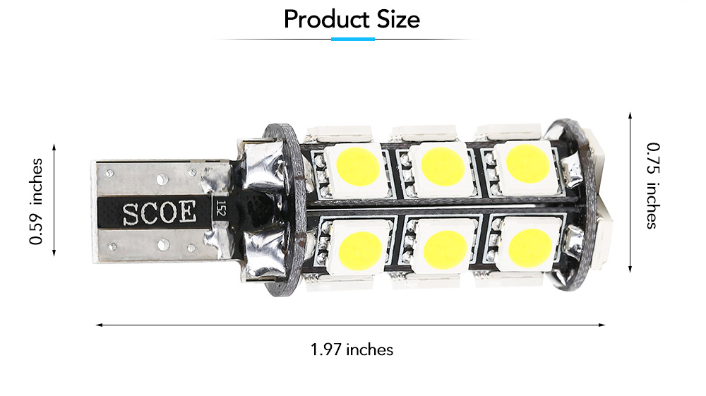SCOE T15 22B 22SMD LED Reversing Light High-power Low-dissipation Lamp