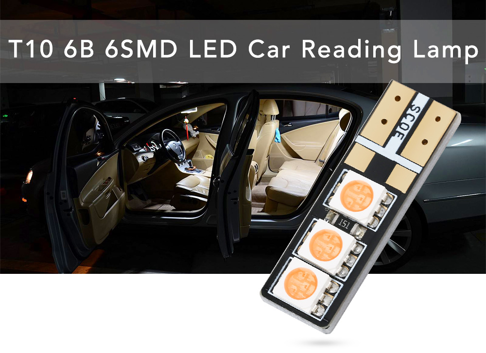 SCOE T10 6B 6SMD LED Reading Lamp High Brightness Light for Car