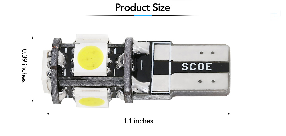 SCOE T10 5B 5SMD Car LED Highlight Reading Lamp