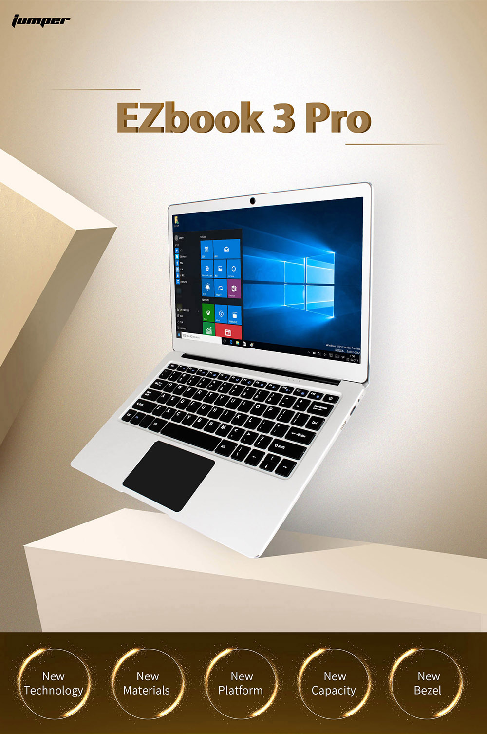 Jumper EZBOOK 3 PRO 13.3 inch Notebook Windows 10 Home Intel Apollo Lake N3450 Quad Core 1.1GHz 6GB RAM 64GB eMMC HDMI Bluetooth 4.0 Jumper EZBOOK 3 PRO 13.3 inch Notebook Windows 10 Home Intel Apollo Lake N3450 Quad Core 1.1GHz 6GB RAM 64GB eMMC HDMI Bluetooth 4.0