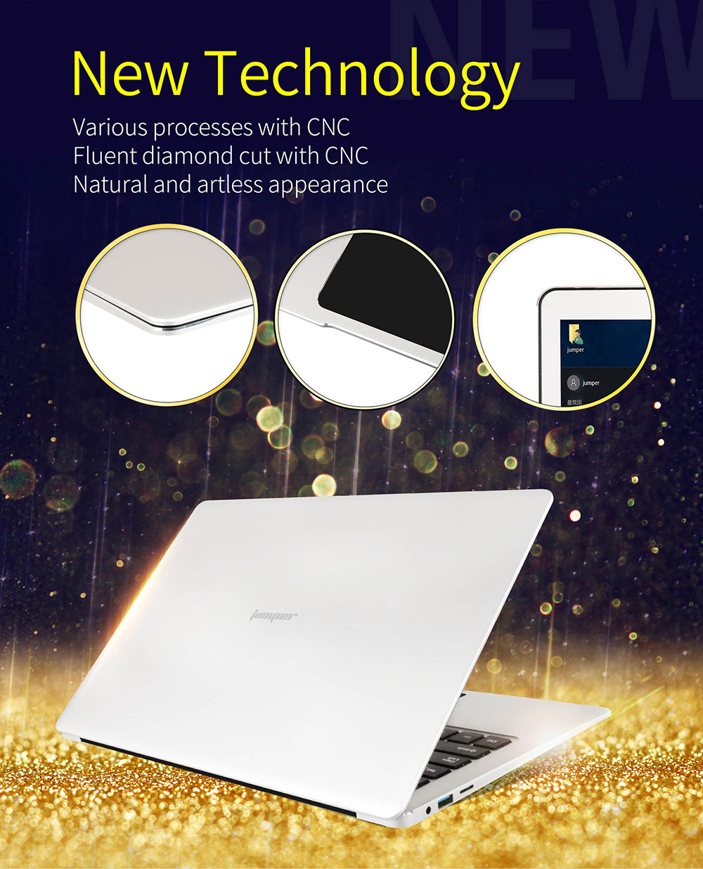Jumper EZBOOK 3 PRO 13.3 inch Notebook Windows 10 Home Intel Apollo Lake N3450 Quad Core 1.1GHz 6GB RAM 64GB eMMC HDMI Bluetooth 4.0 Jumper EZBOOK 3 PRO 13.3 inch Notebook Windows 10 Home Intel Apollo Lake N3450 Quad Core 1.1GHz 6GB RAM 64GB eMMC HDMI Bluetooth 4.0