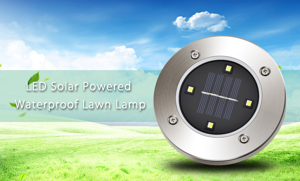 2PCS Outdoor Solar Powered Waterproof 4 LEDs Lawn Lamp 2PCS Outdoor Solar Powered Waterproof 4 LEDs Lawn Lamp