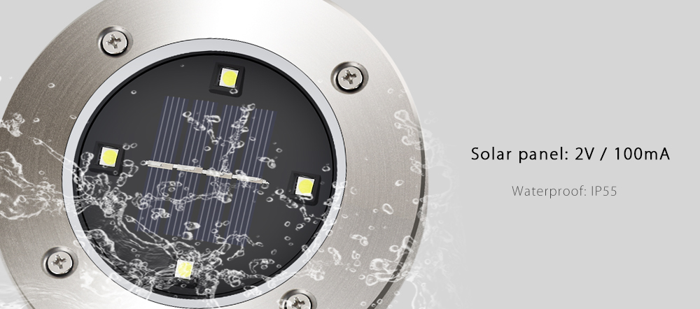 2PCS Outdoor Solar Powered Waterproof 4 LEDs Lawn Lamp 2PCS Outdoor Solar Powered Waterproof 4 LEDs Lawn Lamp