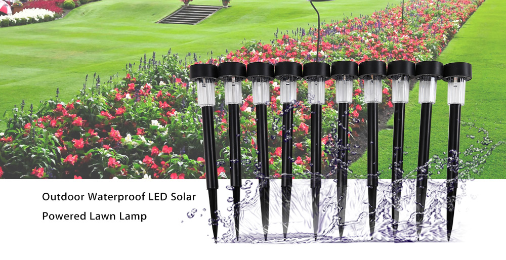 Outdoor Waterproof 10PCS Solar Powered LED Lawn Lamp Outdoor Waterproof 10PCS Solar Powered LED Lawn Lamp
