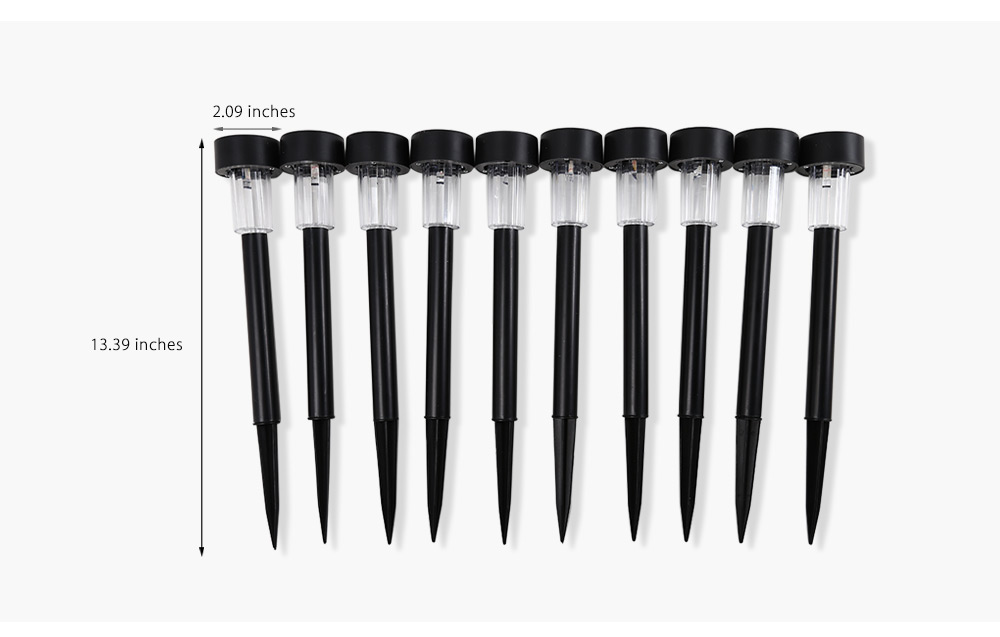 Outdoor Waterproof 10PCS Solar Powered LED Lawn Lamp Outdoor Waterproof 10PCS Solar Powered LED Lawn Lamp