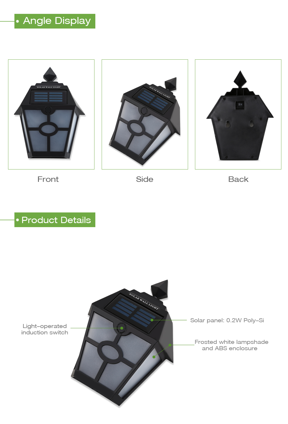 Solar Powered Hexagonal LED Wall Lamp Landscape Light Solar Powered Hexagonal LED Wall Lamp Landscape Light