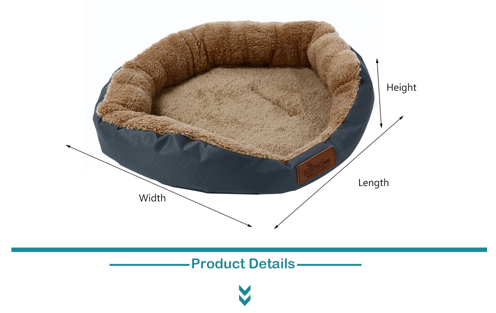 Kimpets Denim Fabric Soft Washable Pet Dog Cat Bed House Nest Pad