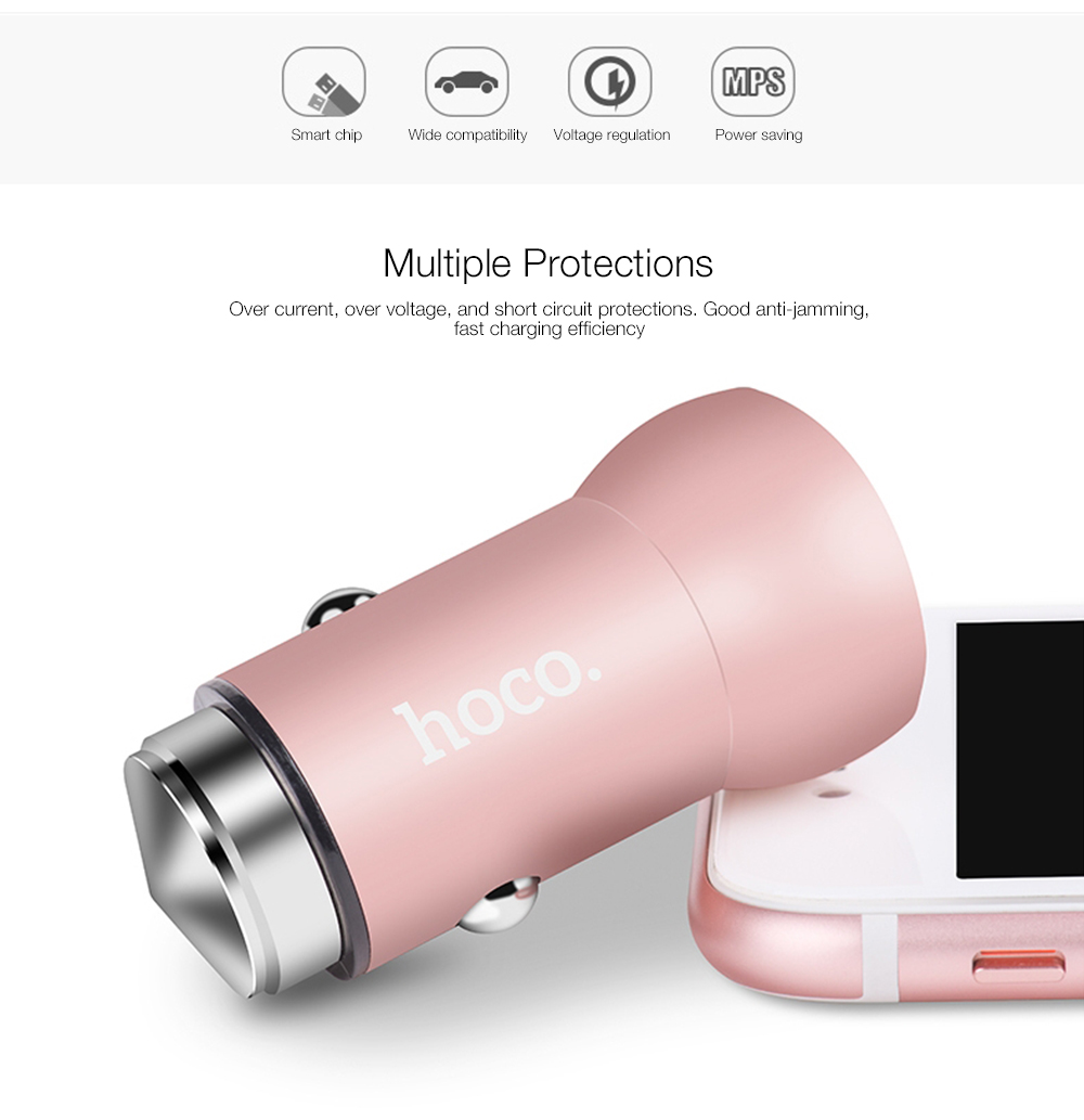HOCO Z4 QC 2.0 Intelligent Single USB Car Charger Fast Charging