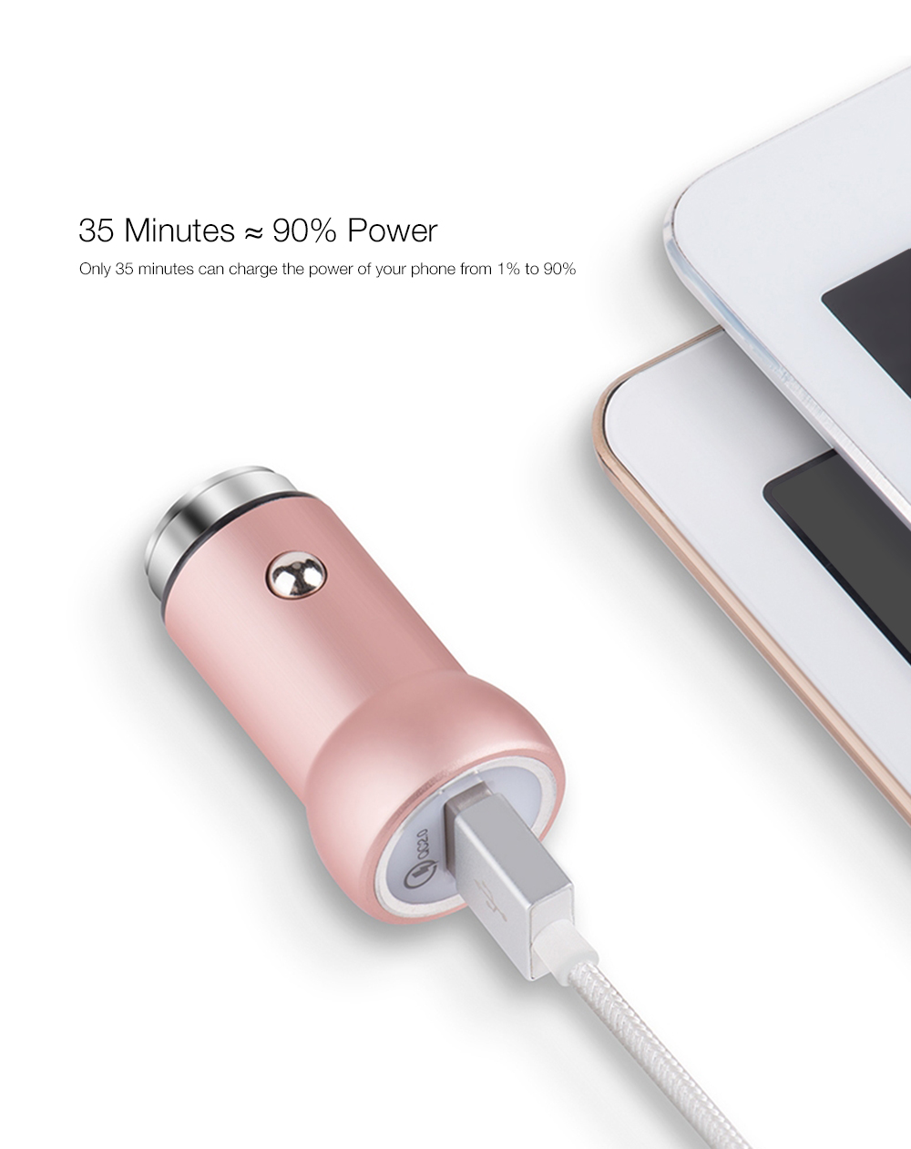 HOCO Z4 QC 2.0 Intelligent Single USB Car Charger Fast Charging