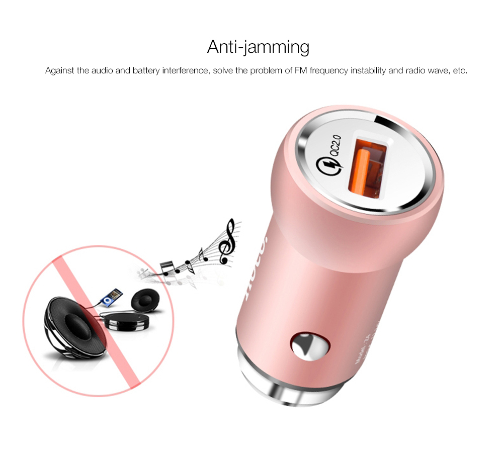 HOCO Z4 QC 2.0 Intelligent Single USB Car Charger Fast Charging