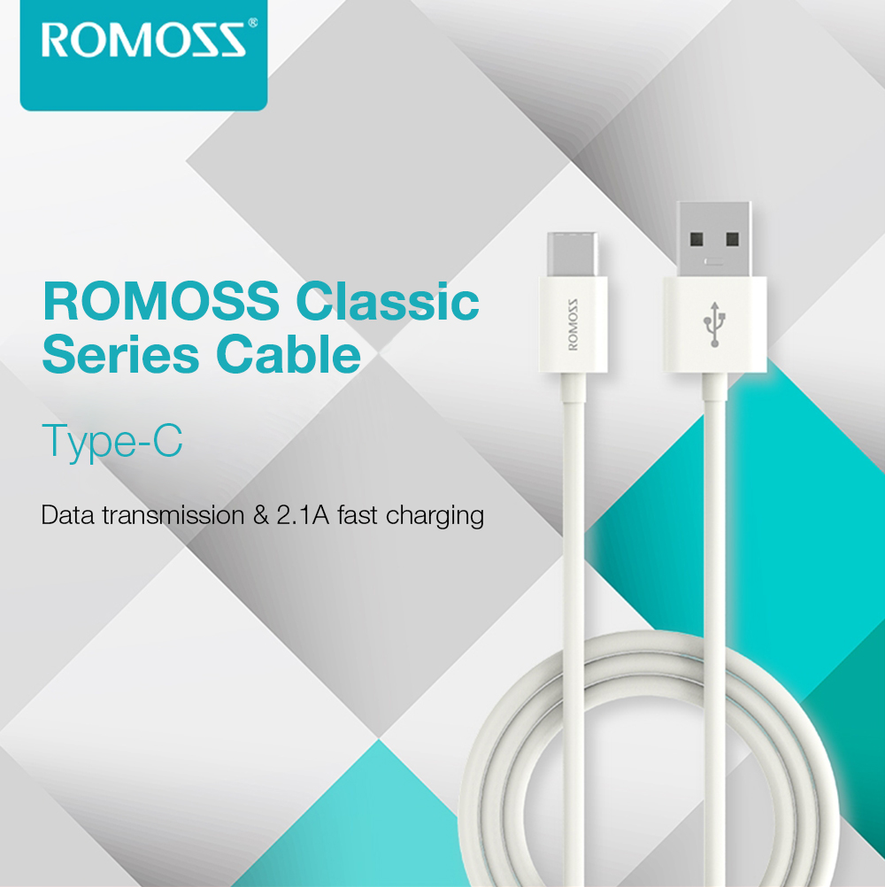 ROMOSS CB30b Classic Series Type-C Data Transmission 2.1A Charging Cable 1M ROMOSS CB30b Classic Series Type-C Data Transmission 2.1A Charging Cable 1M
